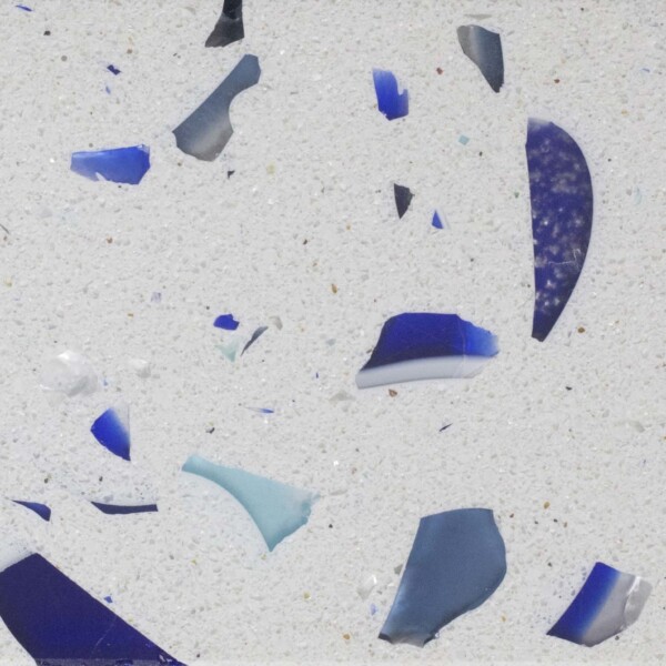 <p><h3 class="styles-title">Sapphire</h3><a class="order-samples-button" href="https://www.gilasi.com/product/sapphire">Click Here to Order Samples</a></p> Gilasi recycled glass terrazzo Sapphire